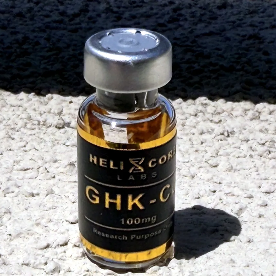 Helixcore gold-on-black vial