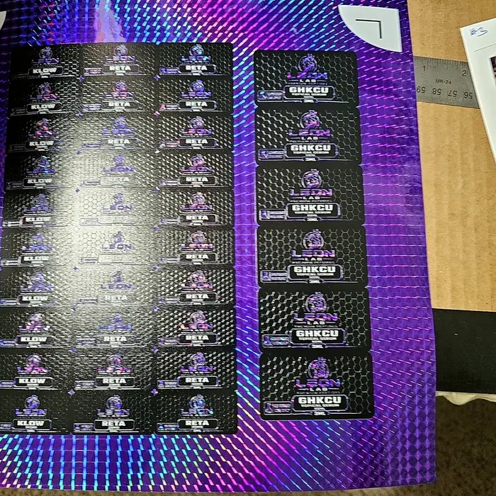Purple holographic sheet