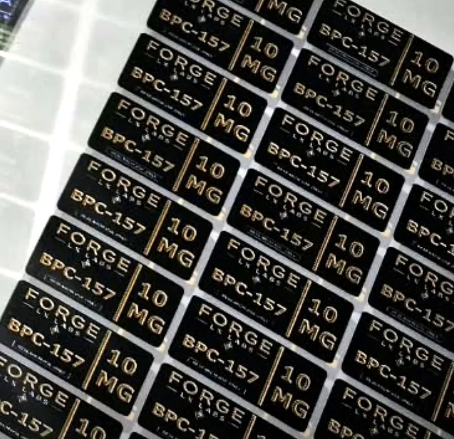Forge black & gold labels