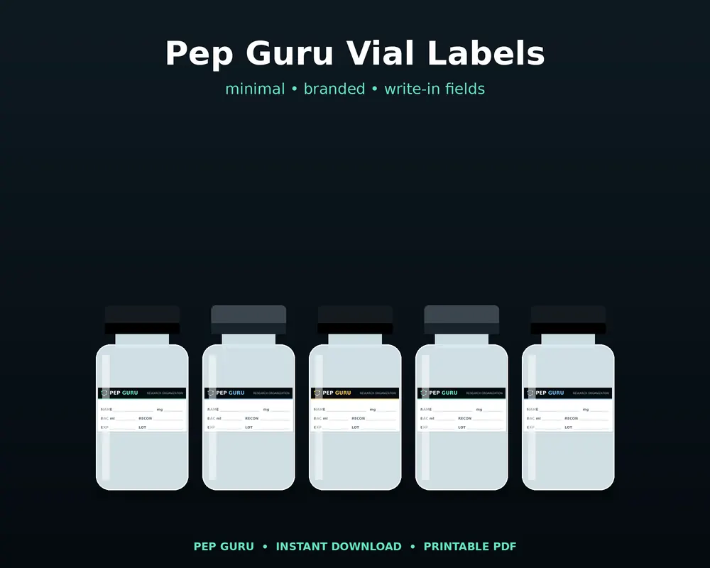 Pep Guru Branded Minimal Labels mockup